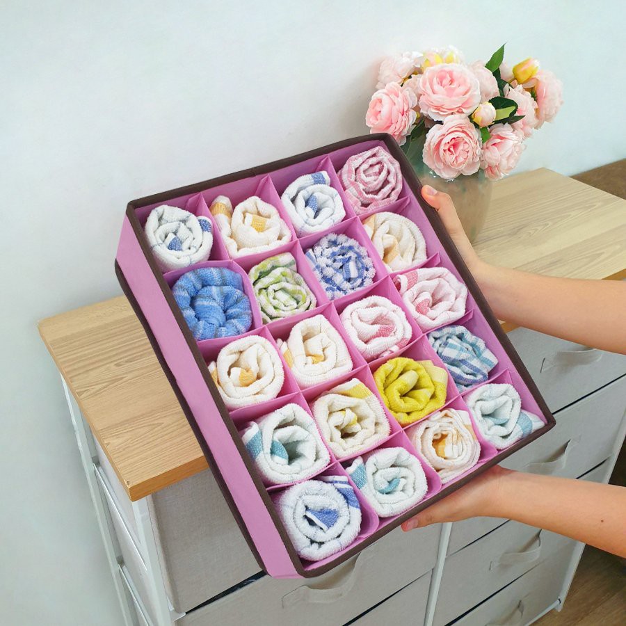 Bộ 3 hộp đựng đồ lót,tất,khăn gấp gọn, tránh thất lạc - xuất Nhật