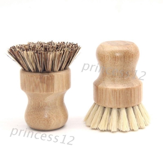 Cọ rửa nồi chảo bếp cán gỗ hình tròn