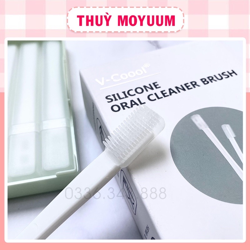 Que tưa lưỡi, rơ lưỡi V-COOOL SILICONE cho bé ( Lẻ 1 que)