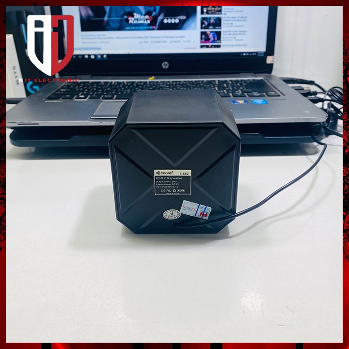 Loa máy tính laptop mini có dây để bàn chính hãng Kisonli I550 loa vi tính nghe nhạc