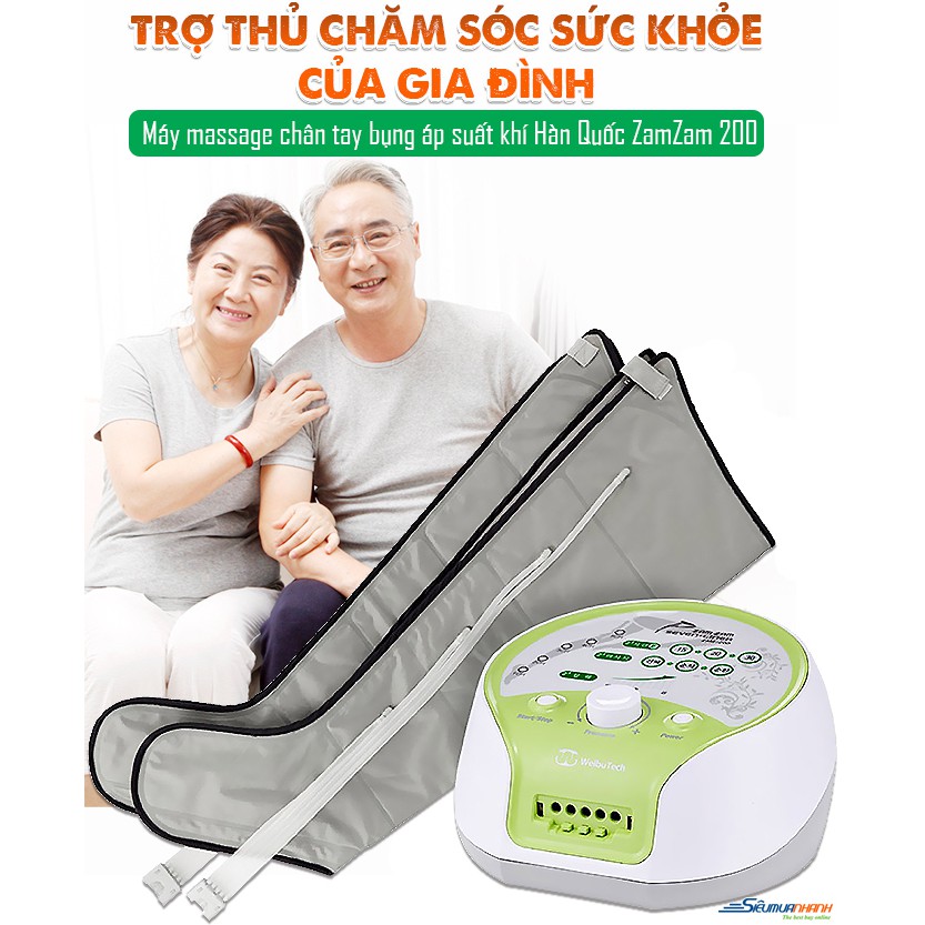 Máy Massage Nén Khí Hàn Quốc Zamzam 200 Phòng Ngừa Suy Giãn Tĩnh Mạch Và Giảm Eo