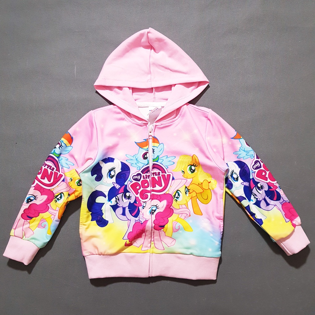 Áo khoác cotton mềm mát hình ngựa pony bảy sắc cầu vồng