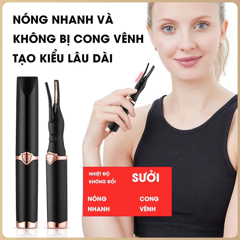 Máy uốn cong mi, chạy bằng điện dùng để trang điểm 2 trong 1 nhiều chế độ điều chỉnh Store Eva