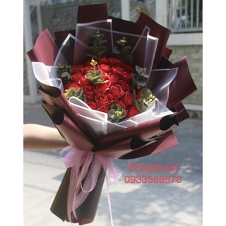 BÓ HOA HỒNG SÁP THƠM 20 BÔNG SIÊU XINH