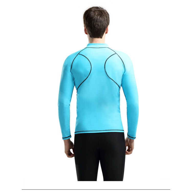 Áo bơi nam dài tay chống nắng, tia UV cao cấp co giãn có khóa thờI trang thể thao AN708