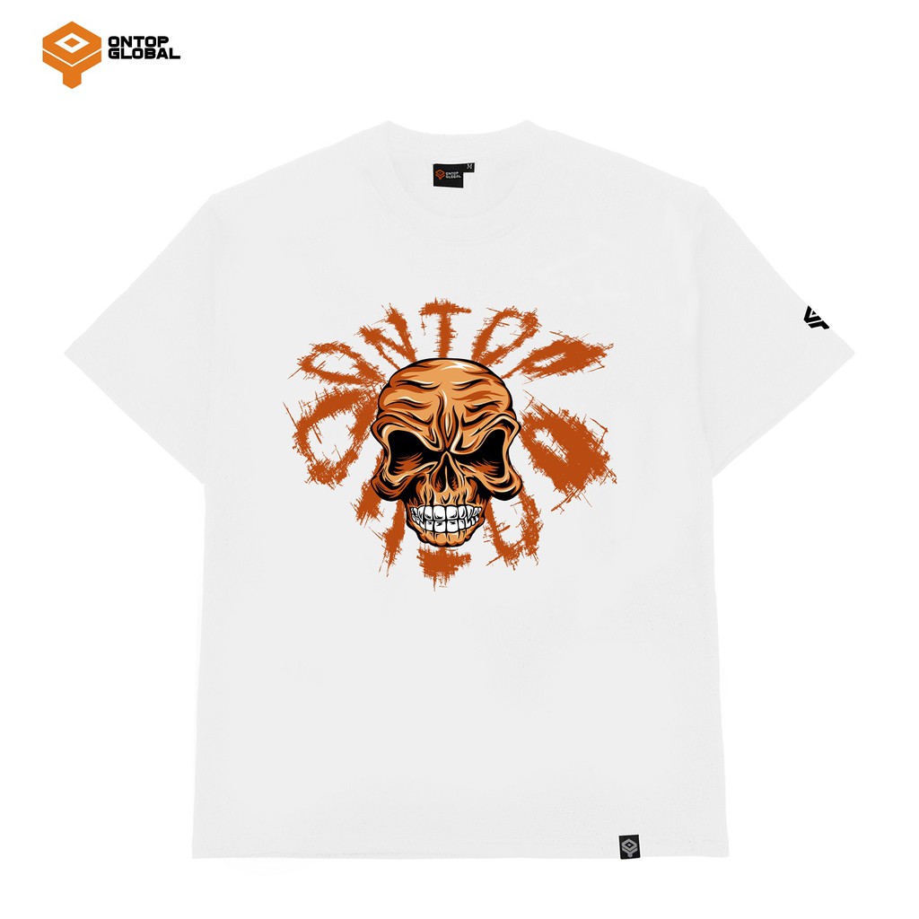 Áo thun local brand chính hãng tay lỡ form rộng nam nữ màu be ONTOP - Note O18-T7