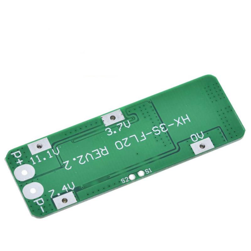 Bo Mạch Sạc Pin Lithium 18650 Pcb Bms 11.1v 12v 12.6v 3s 15a