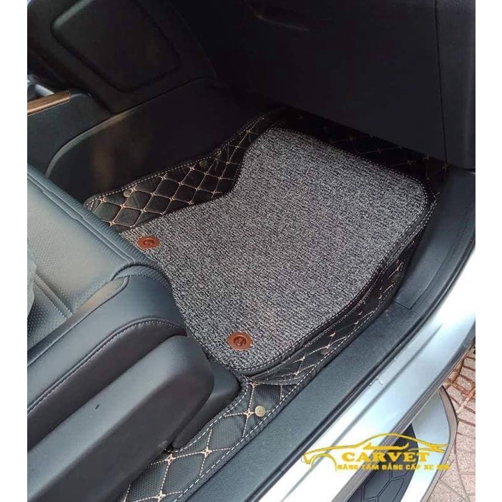 Thảm lót sàn ô tô 6D da cacbon kim cương cho Honda Brio chống nước, không mùi, phủ kín 90% sàn xe