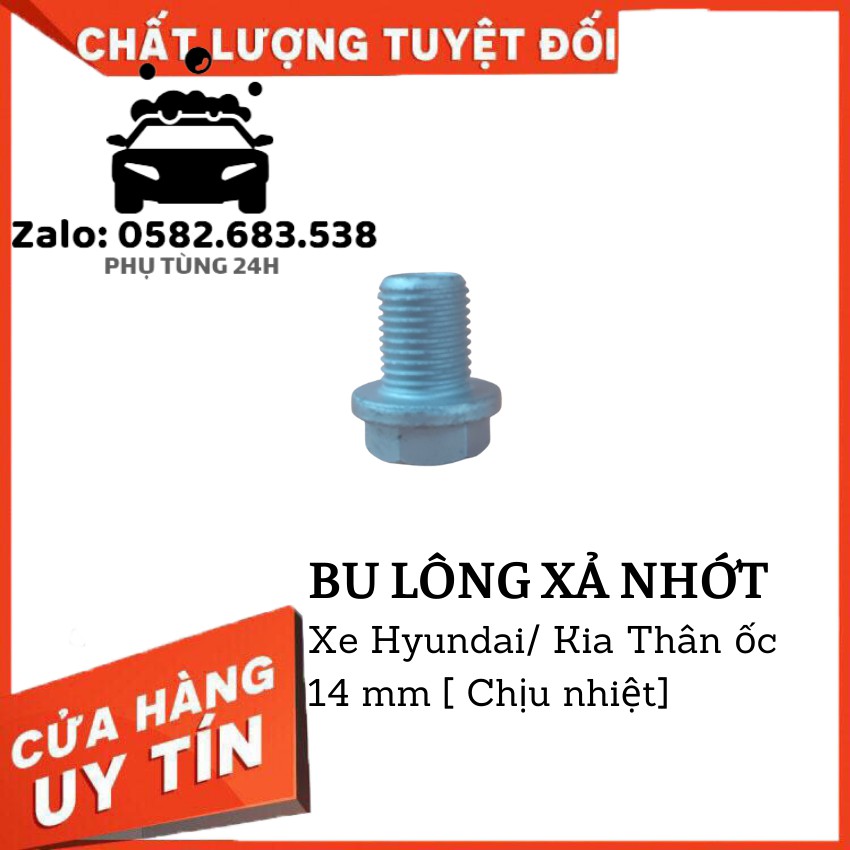 [BU LÔNG] Ốc rốn dầu Kia/Hyundai  Ốc xả nhớt Ô tô hợp kim xám chịu nhiệt cao [THAY MỚI]