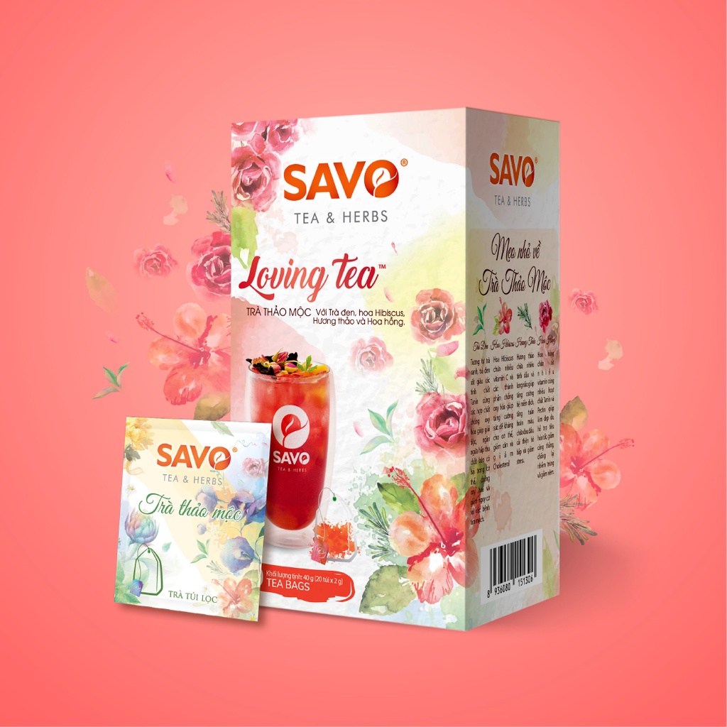 Trà Thảo Mộc SAVO Loving (Loving Herbal Tea) - Hộp 20 gói x 2gr