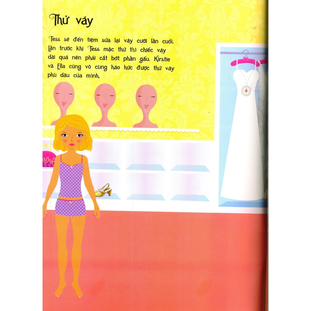 Sách Dán Hình Sáng Tạo Trang Phục Búp Bê - Đám Cưới Cổ Tích