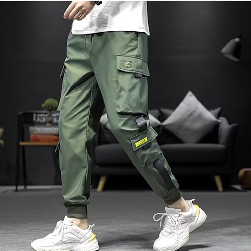 Quần Dài Nhiều Túi Phong Cách hip hop Đường Phố Hàn Quốc Cho Nam Size S-5XL