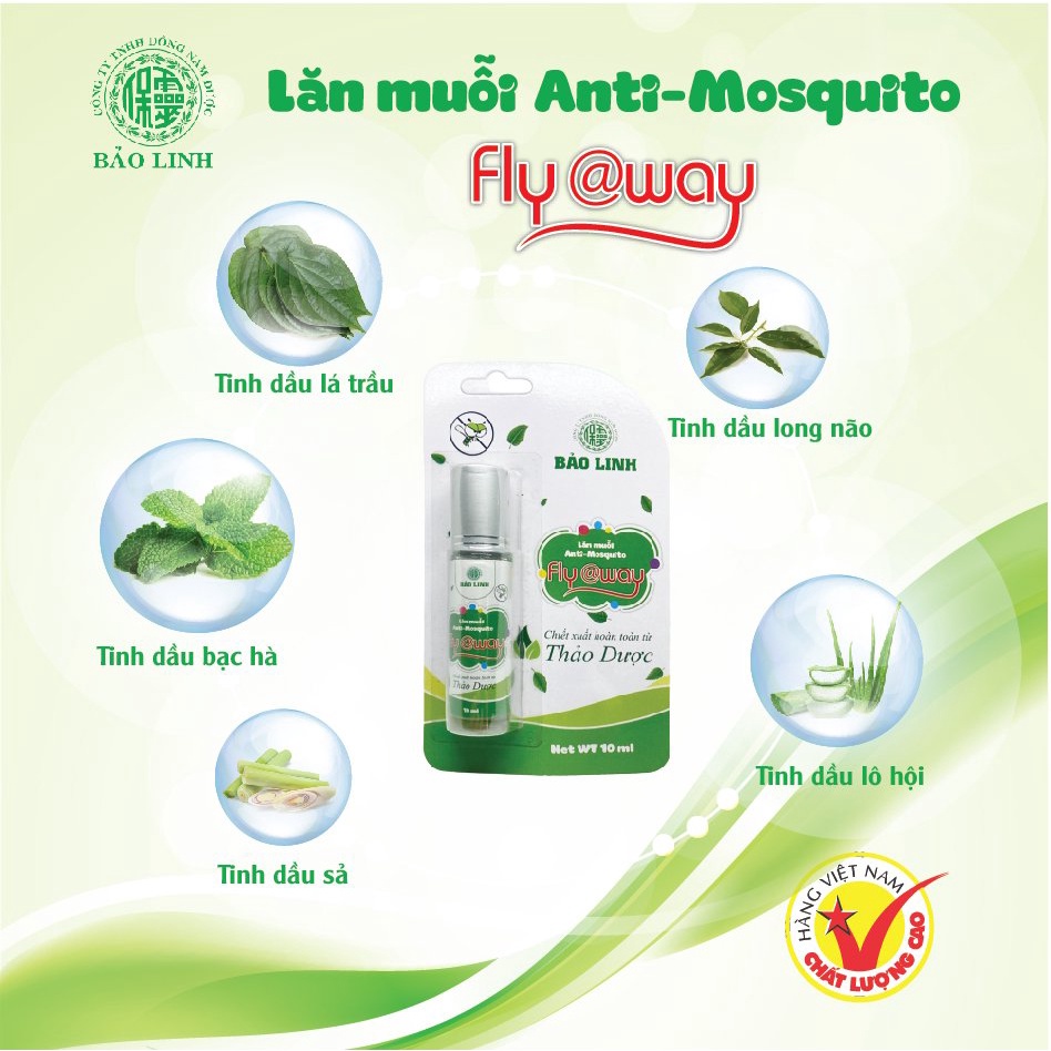 Lăn muỗi đốt Flyaway Bảo Linh 10ml