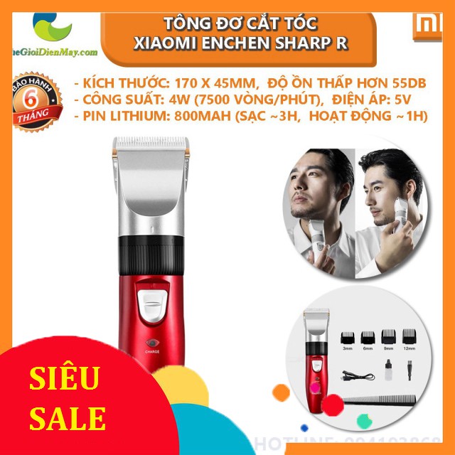 [SiêuRẻ] Tông đơ cắt tóc Xiaomi Enchen Sharp R - Bảo hành 6 tháng - Shop Thế Giới Điện Máy .