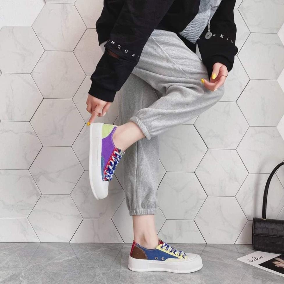 Quần Jogger nữ ống rộng bom gấu chất len tăm dày dặn phong cách Real Fashion
