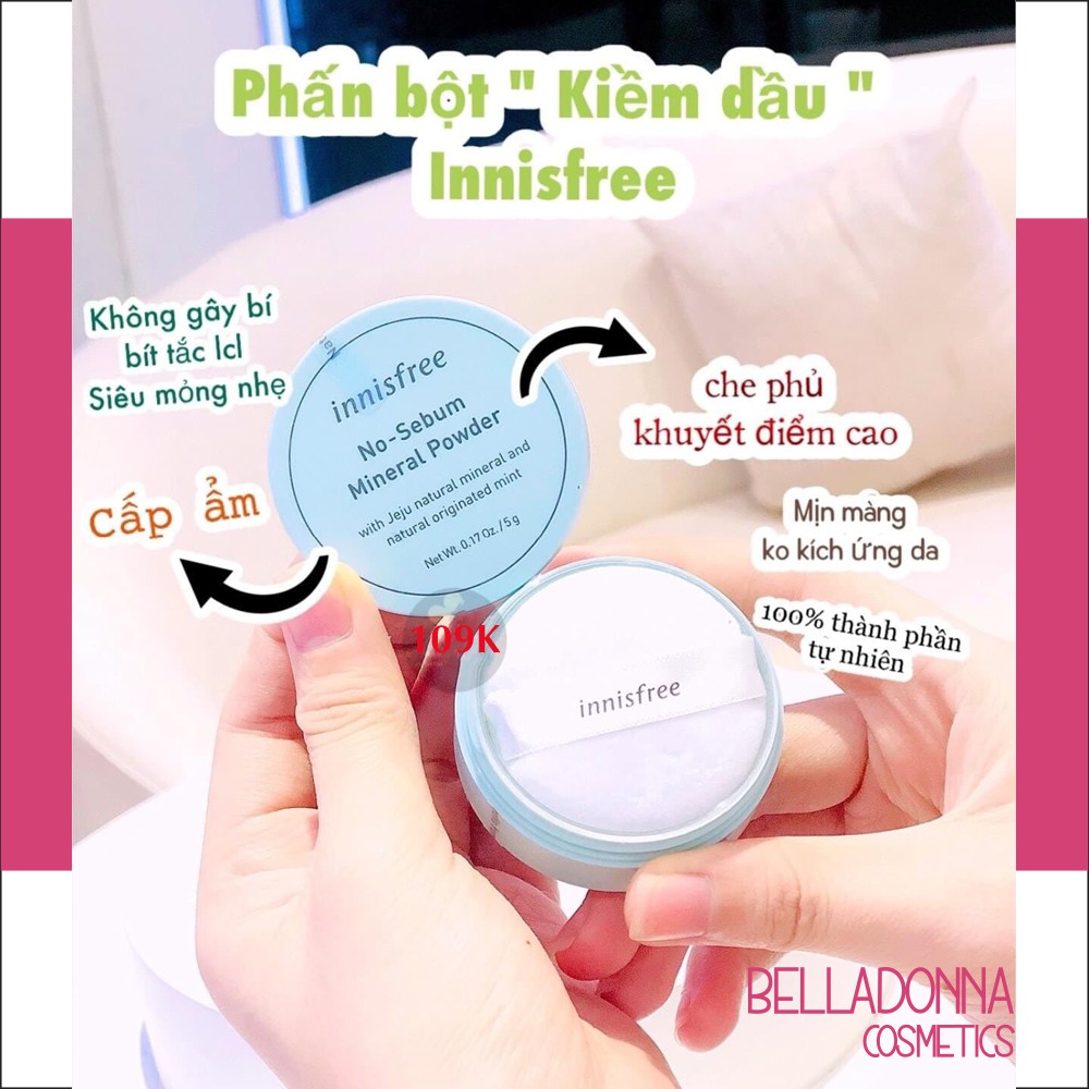 Phấn Phủ Kiềm Dầu Innisfree No Sebum Mineral Powder 5g