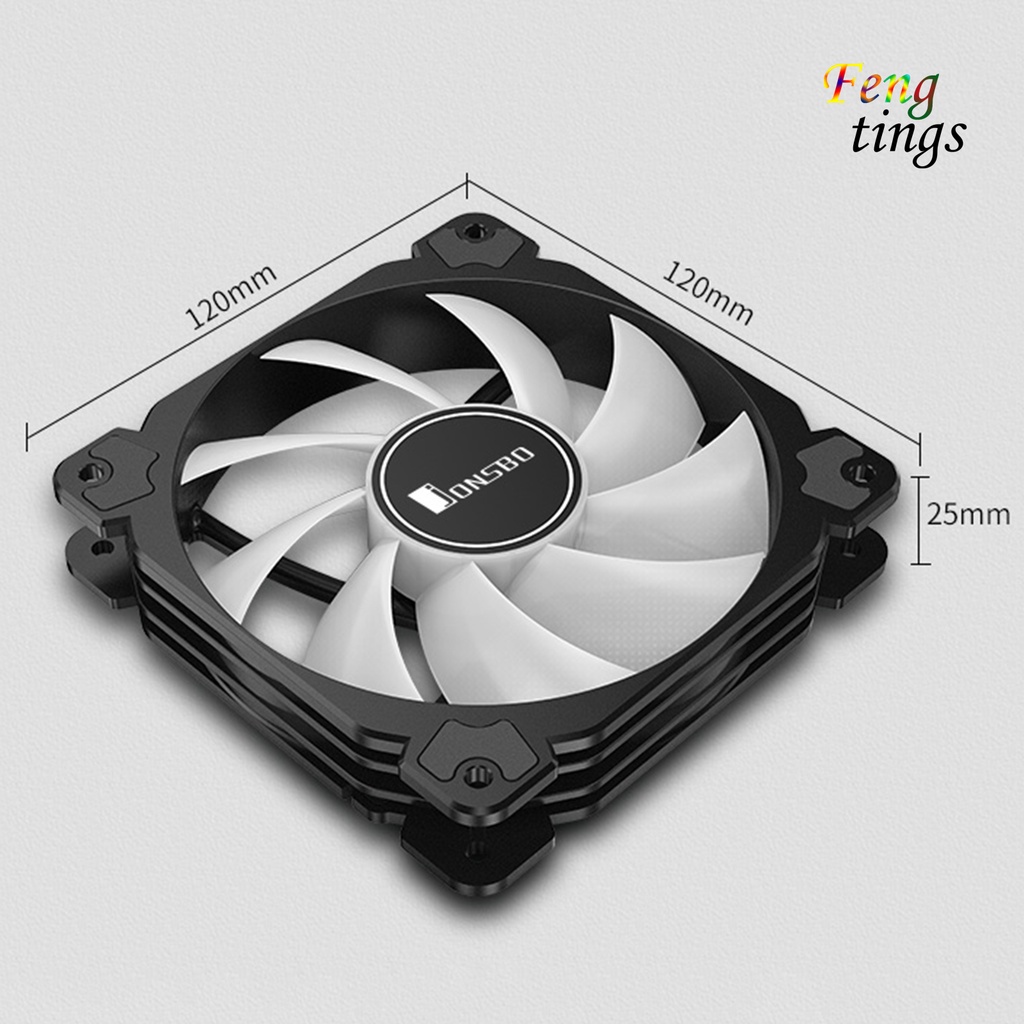 Quạt tản nhiệt JONSBO FR502 với 10 đèn LED nhiều màu 5V 3PIN ARGB 12V CPU cho PC