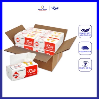 [COMBO 20] Khăn giấy rút đa năng 2 lớp 102 tờ 22cm ROTO | Thế Giới Giấy | 100% bột giấy nguyên sinh | RT22-2