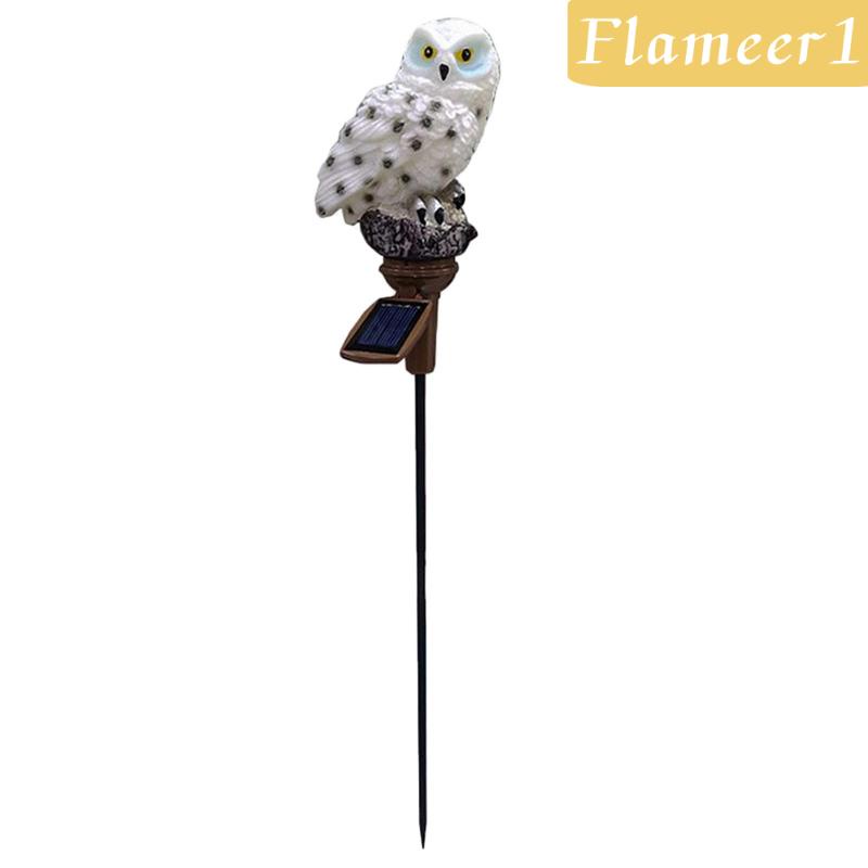 1 Đèn LED Trang Trí Sân Vườn Hình Chim Cú Sử Dụng Năng Lượng Mặt Trời