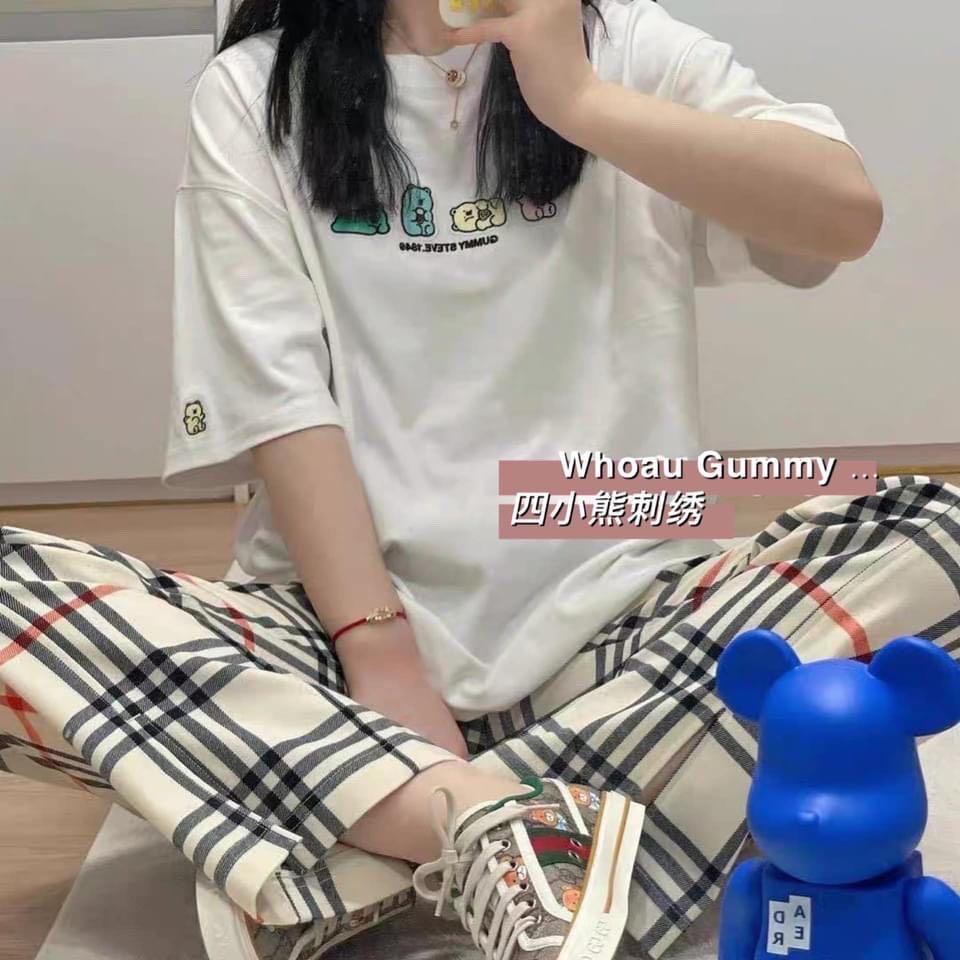 Áo thun/phông Hàn Quốc WHO*AU duty full bọc tag - P:B