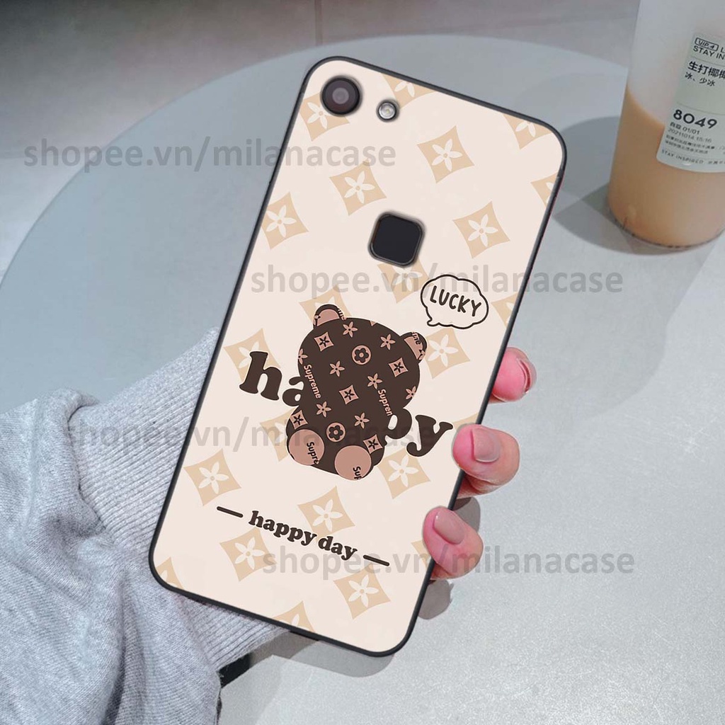 Ốp Vivo V7 / V7 Plus / V7+ gấu be@rBrick gấu Teddy Kaws siêu đẹp, phong cách, cá tính