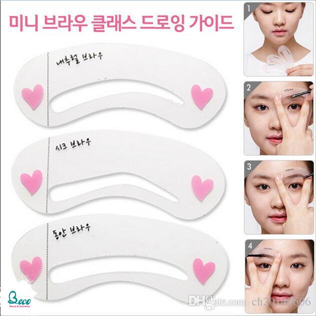 Bộ 3 Khuôn Kẻ Lông Mày Mini Brow Class 3 Kiểu Khác Nhau