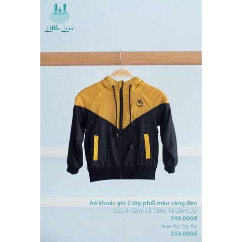 Áo khoác gió 2 lớp phối màu  Little love