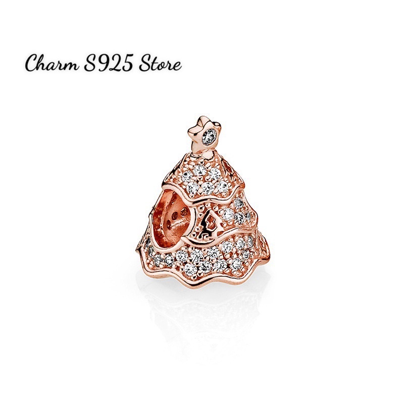 CHARM PAN ALE CÂY THÔNG NOEL ĐÍNH ĐÁ BẠC S925 CAO CẤP