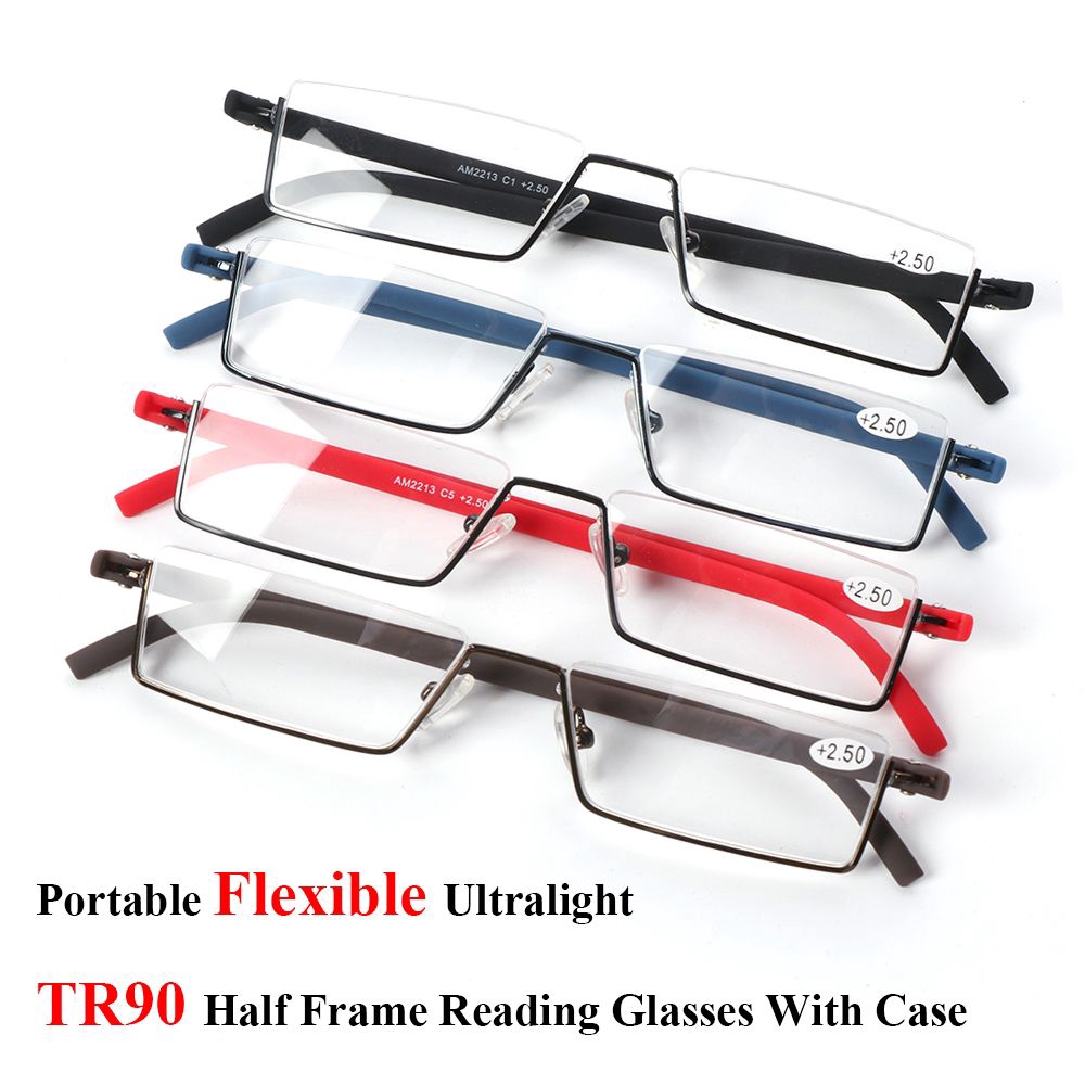 ❀SIMPLE❀ Vision Care with Case Ultralight Portable TR90 Reading Glasses
