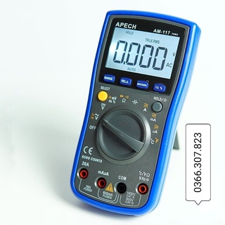Đồng hồ vạn năng APECH AM-117 (TrueRMS), đo điện áp, điện trở, tụ điện, tần số, nhiệt độ đa năng