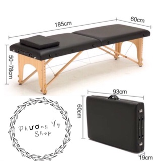 Giường vali chân gỗ tiện lợi