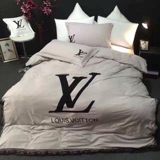 Bộ chăn ga gối thương hiệu LV