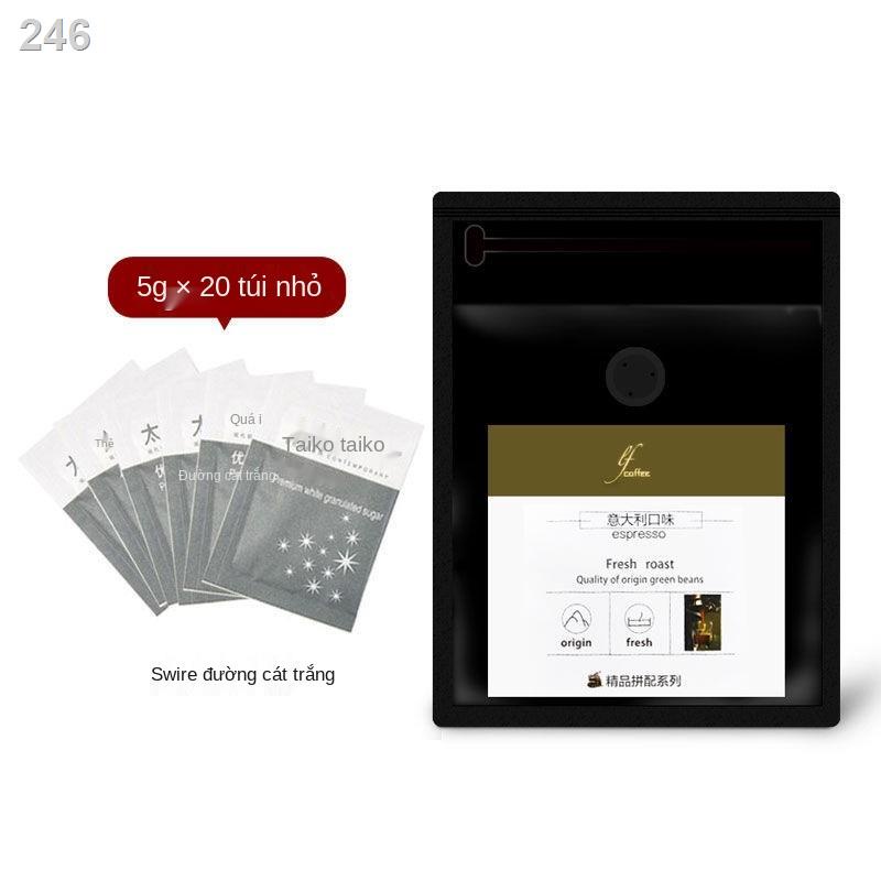 【HOT】Hạt cà phê espresso / bột cầm tay 227g Arabica mịn mới xay pha trộn lạ mắt