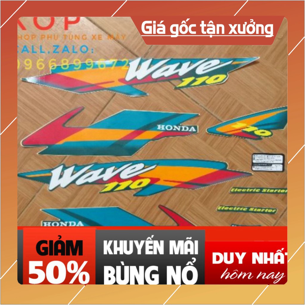 Tem wave thái 110 mầu xanh ngọc