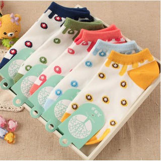 Tất nữ, vỡ nữ cotton màu sắc đáng yêu