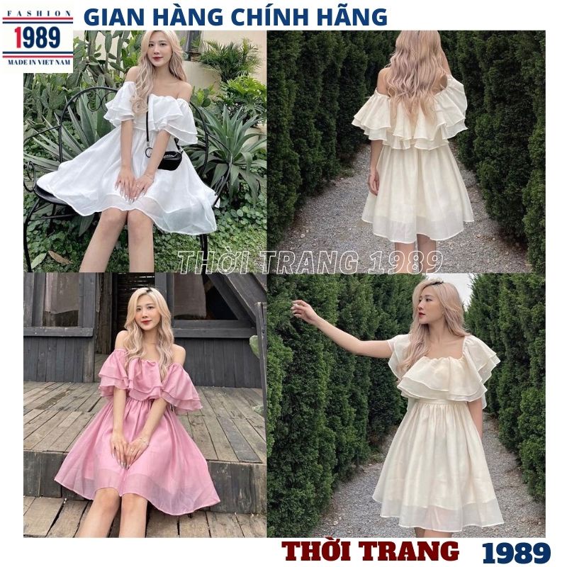 Đầm - Váy voan tơ trễ vai tay bồng 2 lớp cực xinh tiểu thư bánh bèo dễ thương ulzzang đầm công chúa -PHƯƠNG 1989 | BigBuy360 - bigbuy360.vn