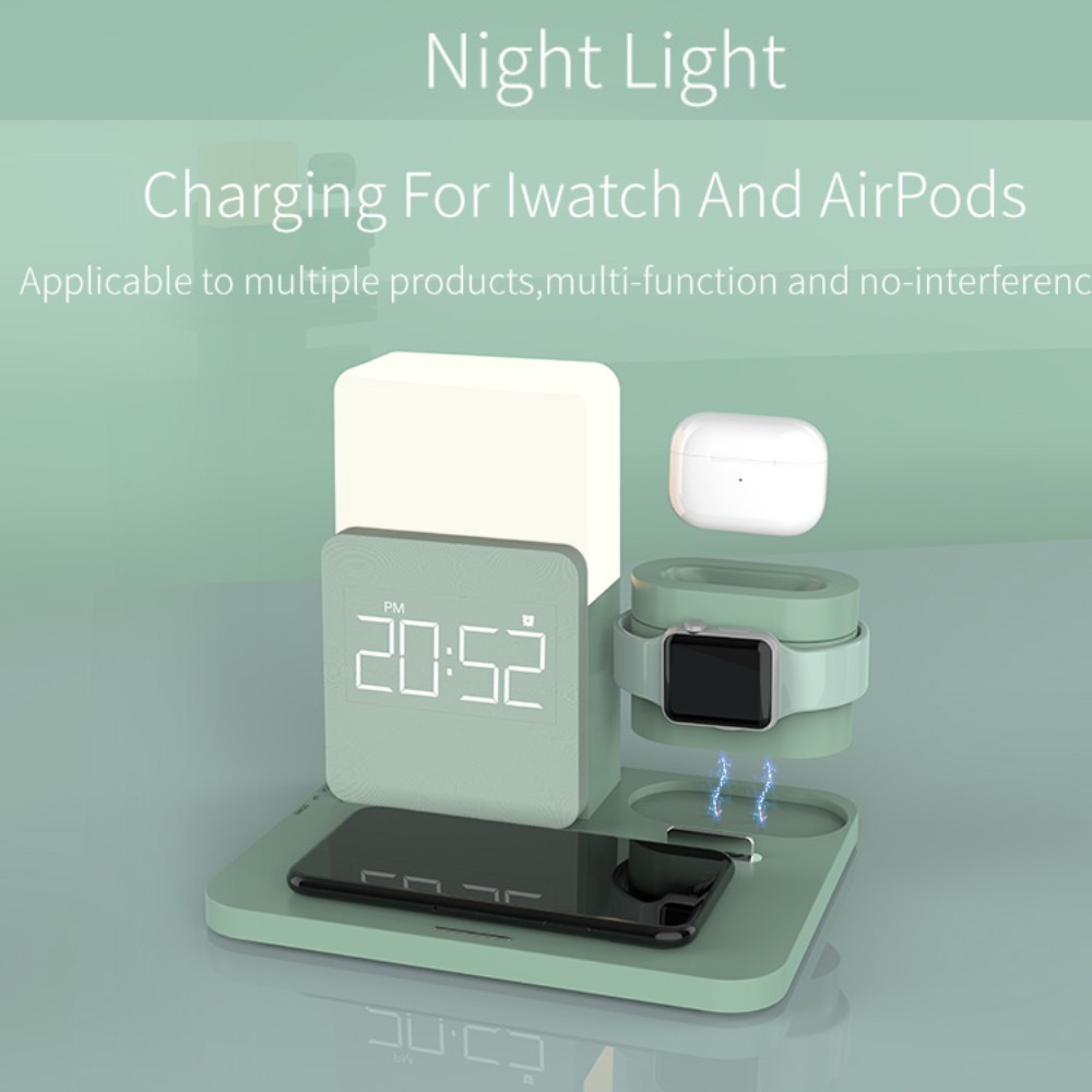 Đế Sạc Không Dây 3 Trong 1 Cho Iphone Iwatch Và Airpods