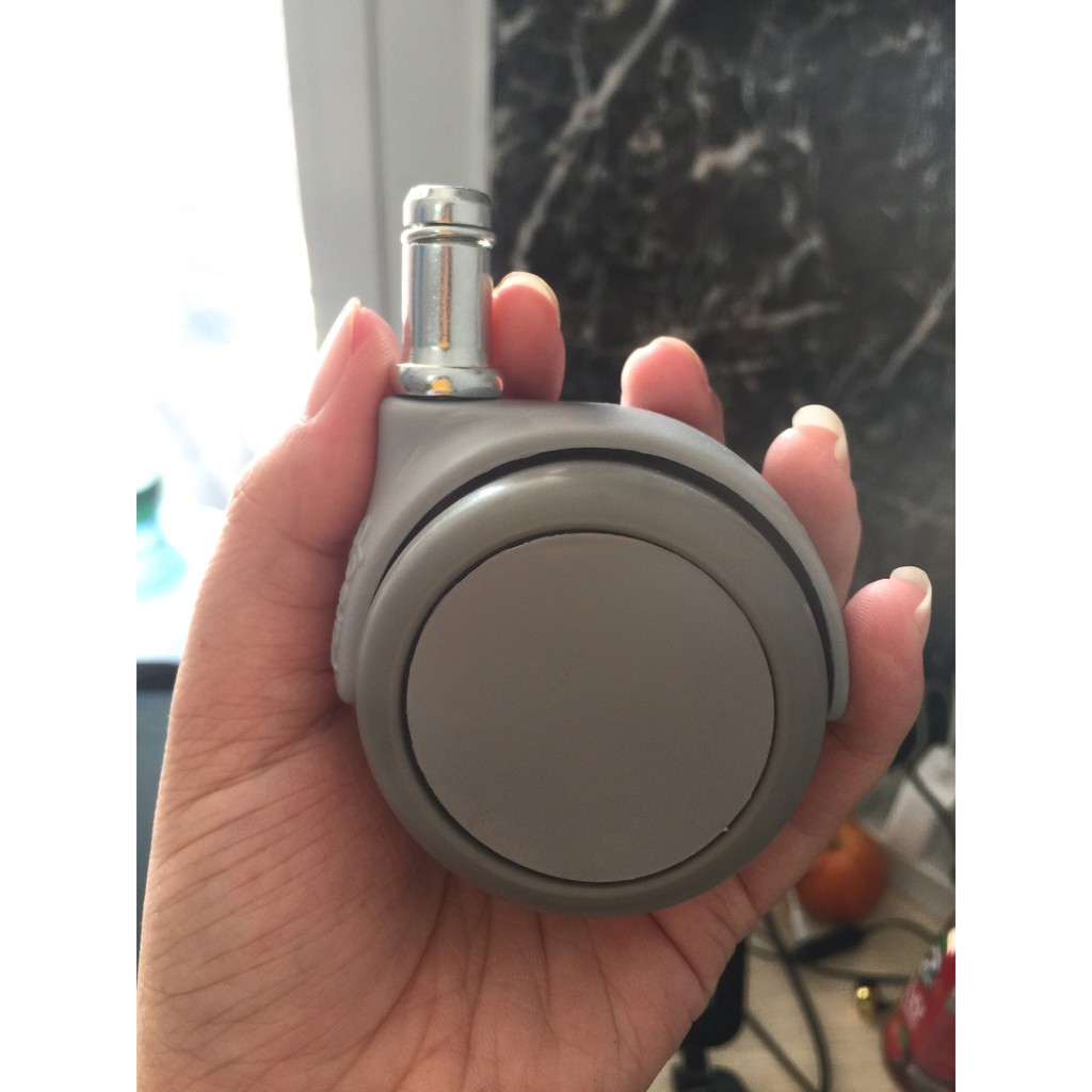 Bộ 5 Bánh xe ghế xoay văn phòng - Di chuyển đa mặt sàn - Cọc Grip Ring Happy Move Thái Lan (Bộ 5 bánh-màu xám) | BigBuy360 - bigbuy360.vn