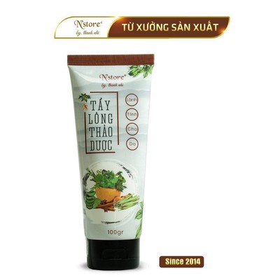 Kem Tẩy Lông Thảo Dược N'store tẩy sạch lông dịu nhẹ, bảo vệ da 100gr
