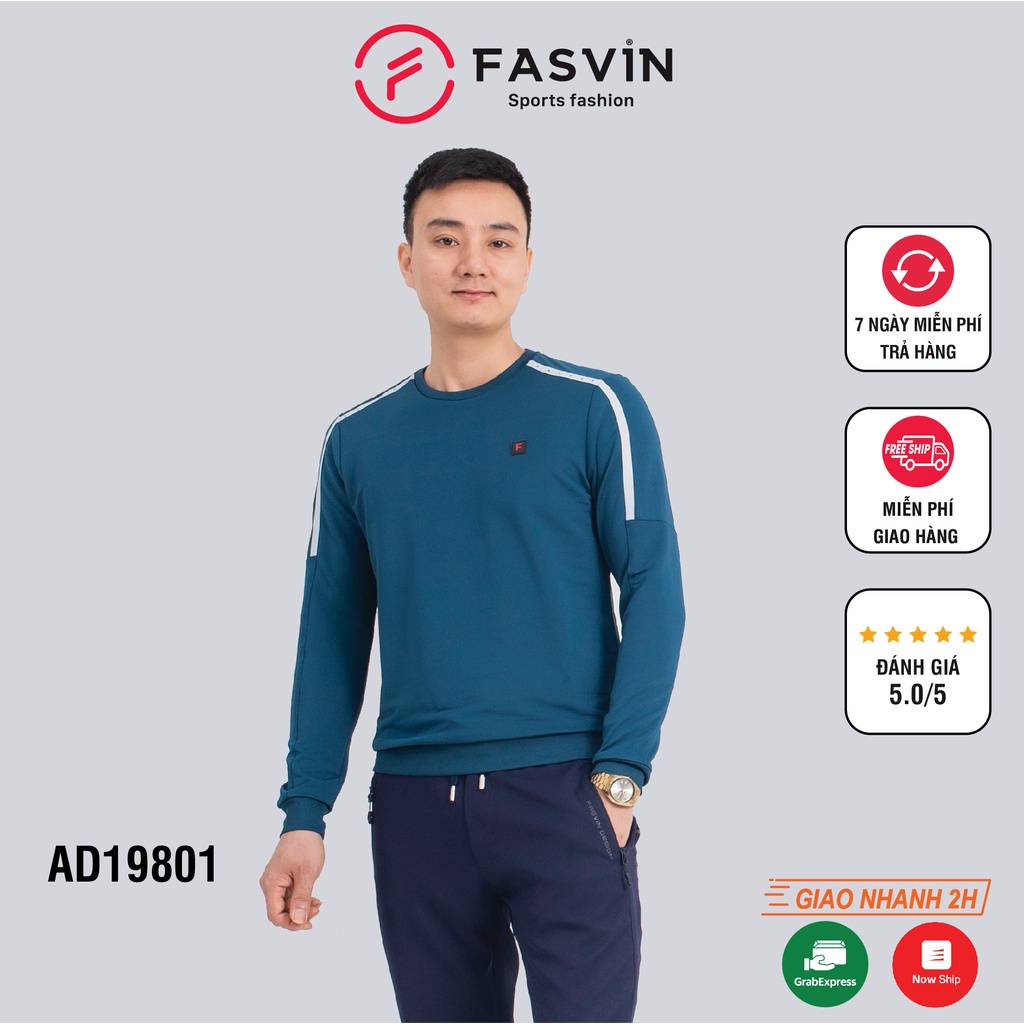 [Mã FAMALLT5 giảm 15% đơn 150K] Áo nỉ thể thao nam Fasvin AD19801.HN vải dầy dặn mềm mại co giãn thoải mái