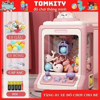 Máy gắp thú bông mini phi hành gia, máy gắp gấu bông cho bé cỡ lớn tặng kèm thú bông đáng yêu - đồ chơi trẻ em