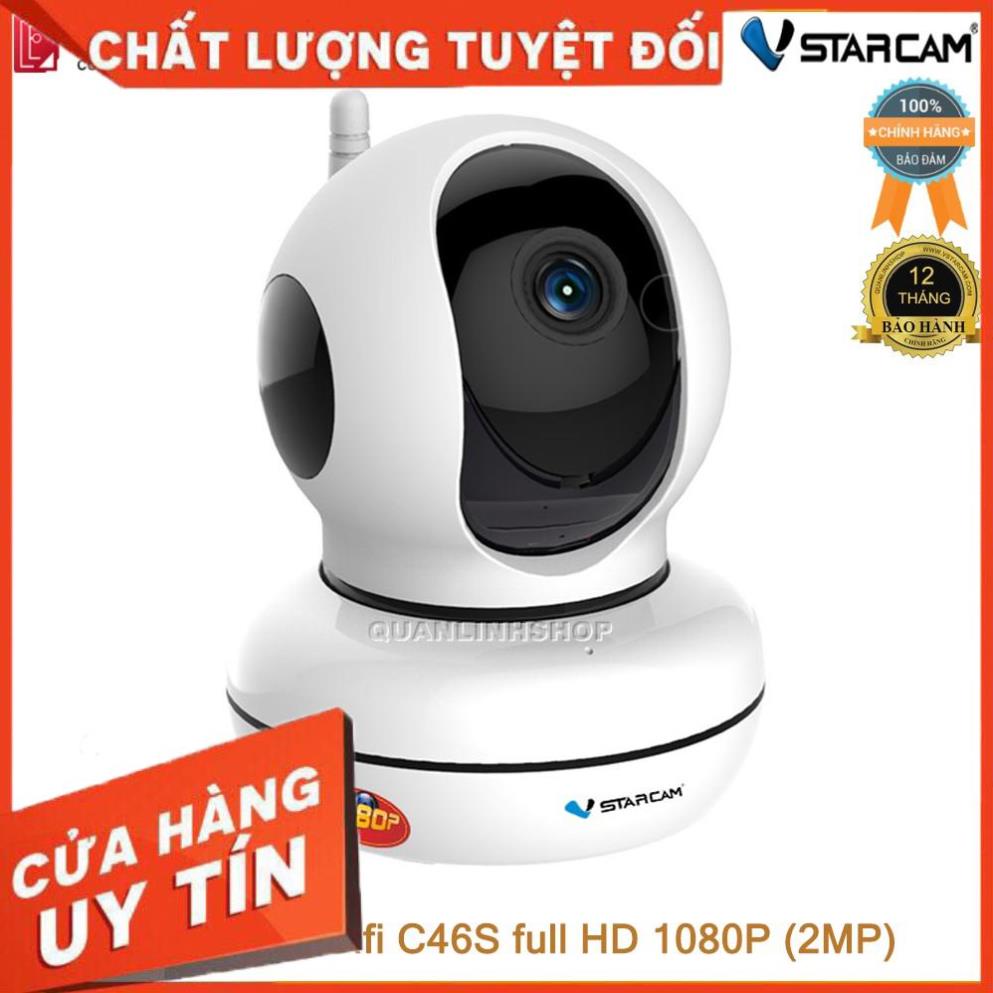 (giá khai trương) Camera giám sát IP Wifi hồng ngoại ban đêm Vstarcam C46S Full HD 1080P 2MP