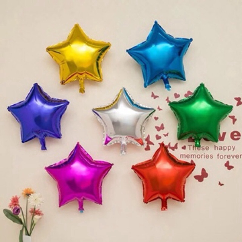 5 Bong bóng nhôm hình ngôi sao kích thước 10 inch dùng trong trang trí tiệc cưới sinh nhật