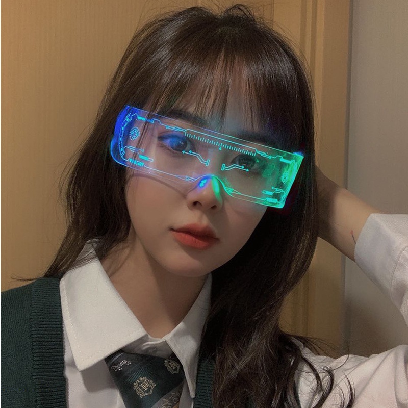 Mắt Kính DJ Tích Hợp Đèn LED Phát Sáng Độc Đáo