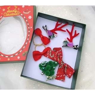 Set cài và kẹp giáng sinh - Quà tặng bé gái - quà tặng giáng sinh- phụ kiện handmade