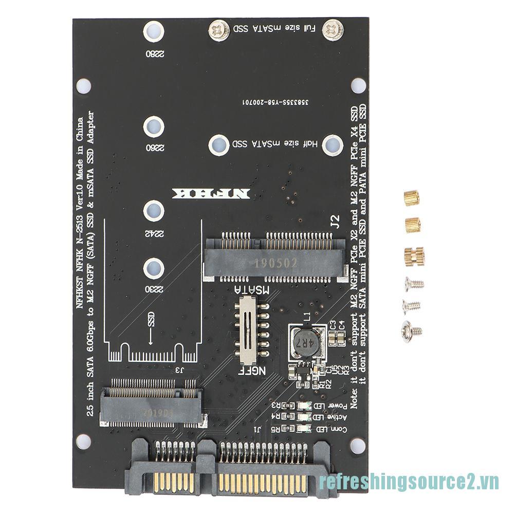 Bộ Chuyển Đổi M.2 Ngff Msata Ssd Sang Sata 3.0 2 Trong 1 Cho Máy Tính