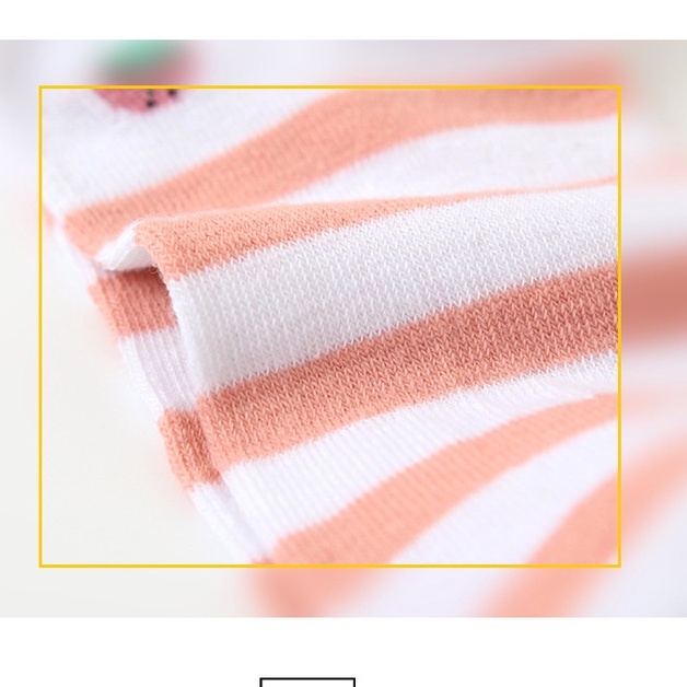 ❤️FREESHIP❤️ Tất - Vớ nữ Dâu tây Hồng Cotton Trơn Ulzzang Cổ Ngắn gân tăm Phong Cách Vintage Hàn Quốc