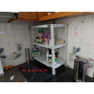 Kệ sắt lắp ghép thông minh sơn tĩnh điện cao cấp kích thước Dài 60cm, Rộng 30cm, Cao 60cm gồm có 3 tầng