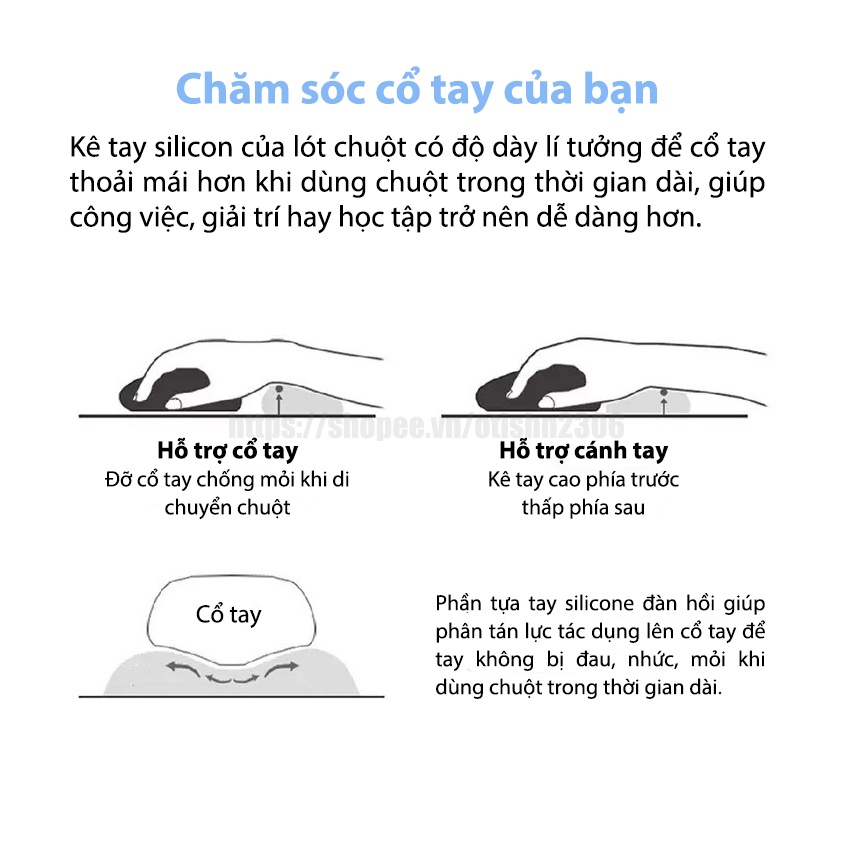 Miếng Lót Chuột Hoạt Hình 3D Cute Có Đệm Tay Silicon, Tấm Lót Chuột, Bàn Di Chuột Dễ Thương Giá Rẻ - Otis Shop