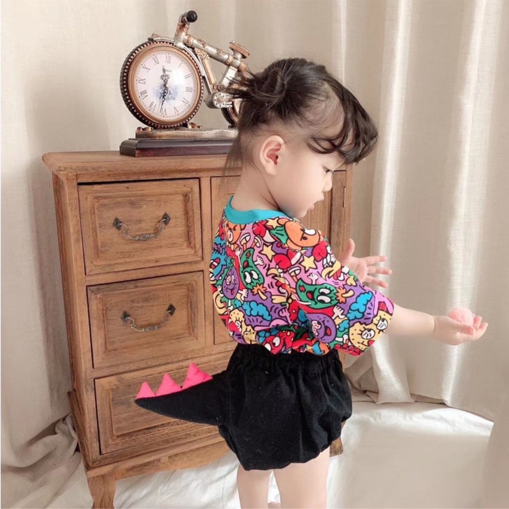 [Babycat] Hàng Có Sẵn Áo Thun Tay Ngắn In Hình Hoa Trái Cây Thời Trang Nhật Hàn Phong Cách Nhật Bản Dành Cho Bé Trai Bé Gái 2022